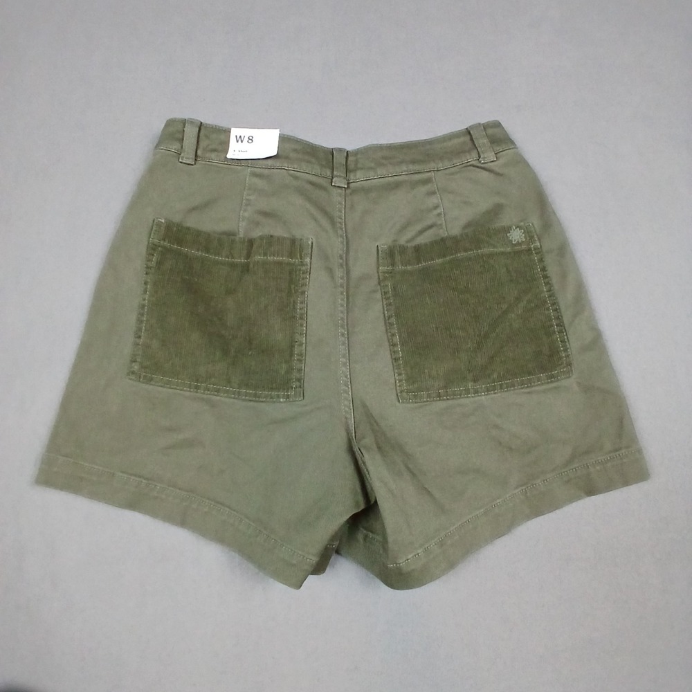 NWT Alpine Design Women's Shorts Size 8 Olive Green High Rise 5" Corduroy Pocket - Picture 5 of 6